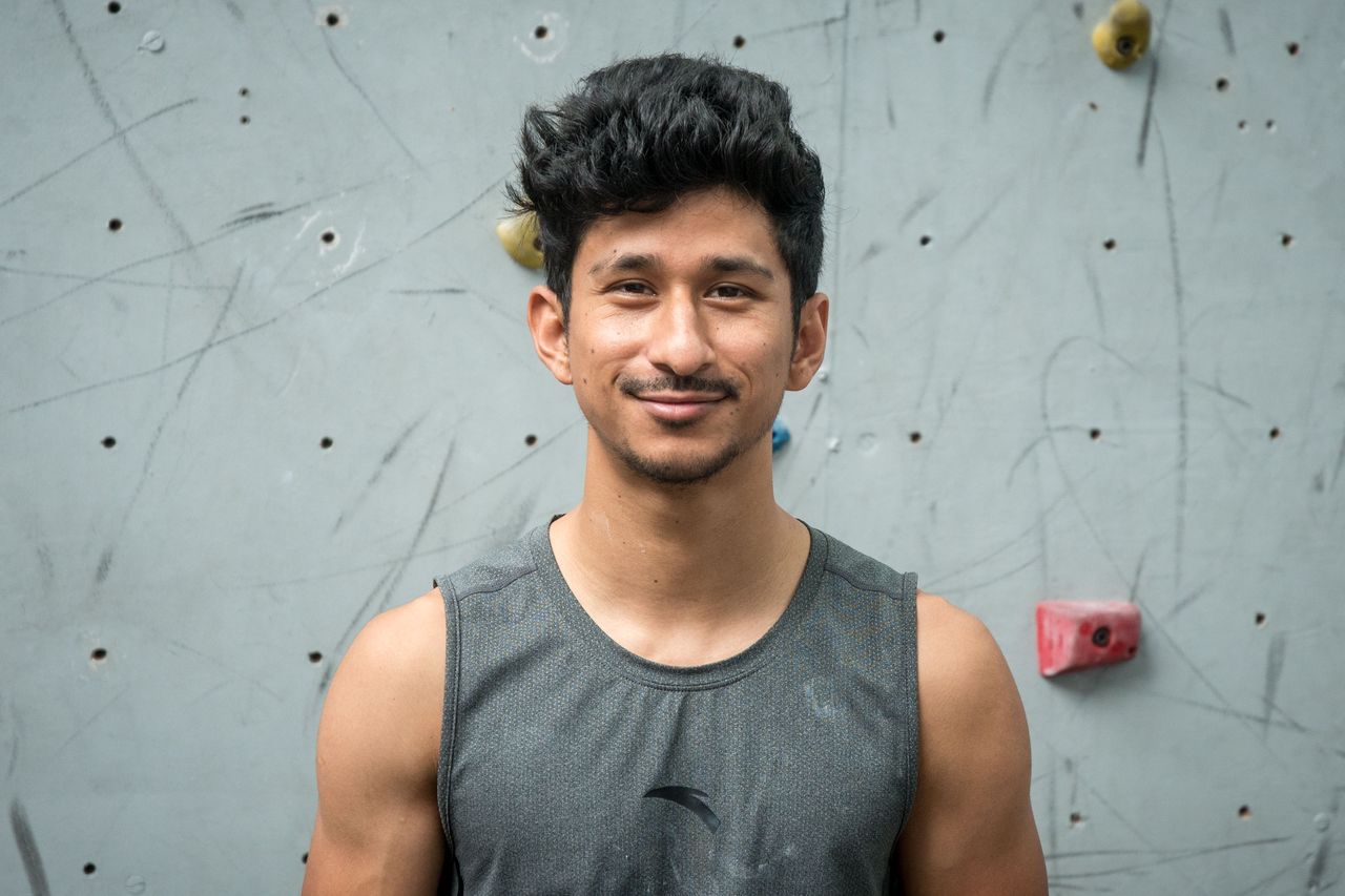 climbing wall at Kathmandu Sport Climbing Center